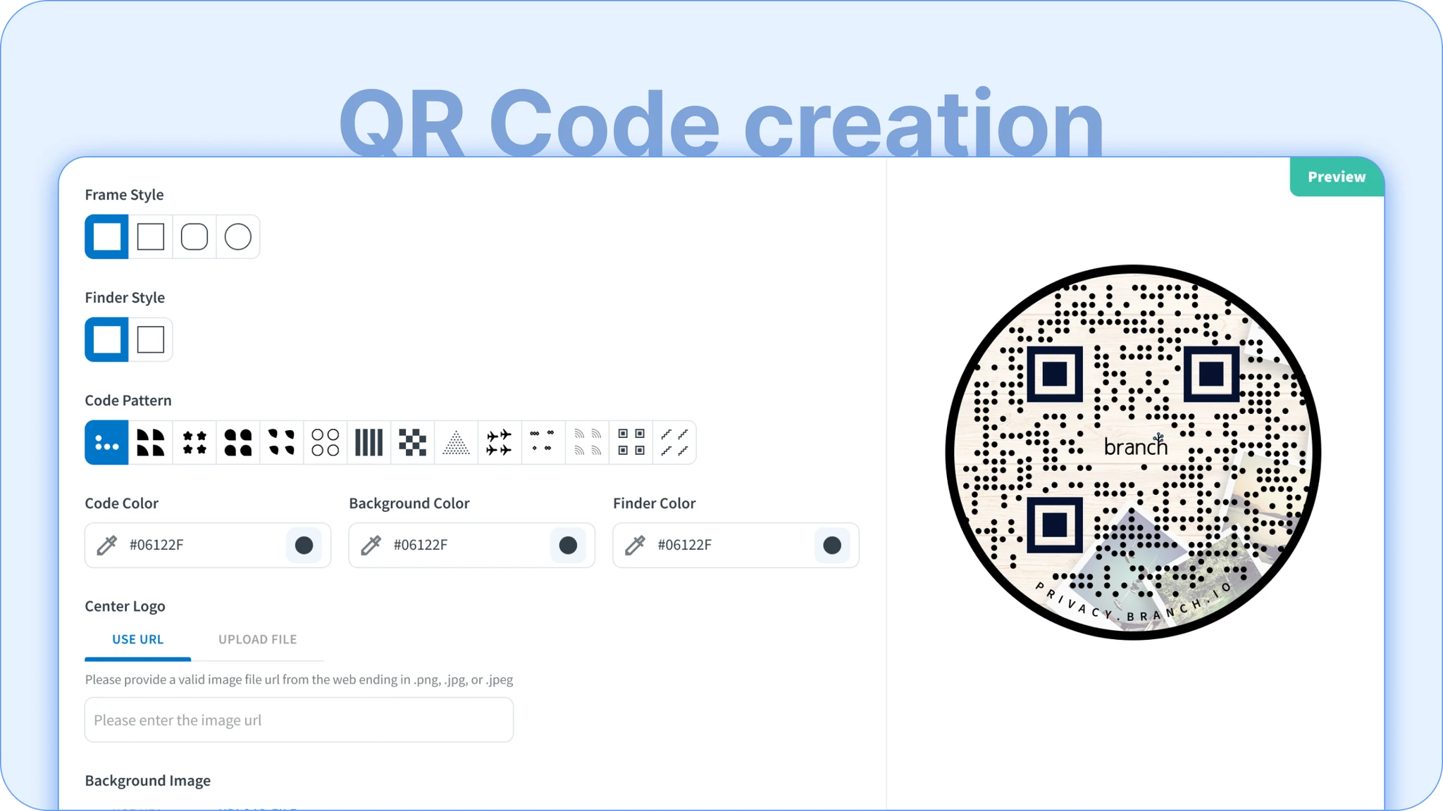 QR code and smart link generator
