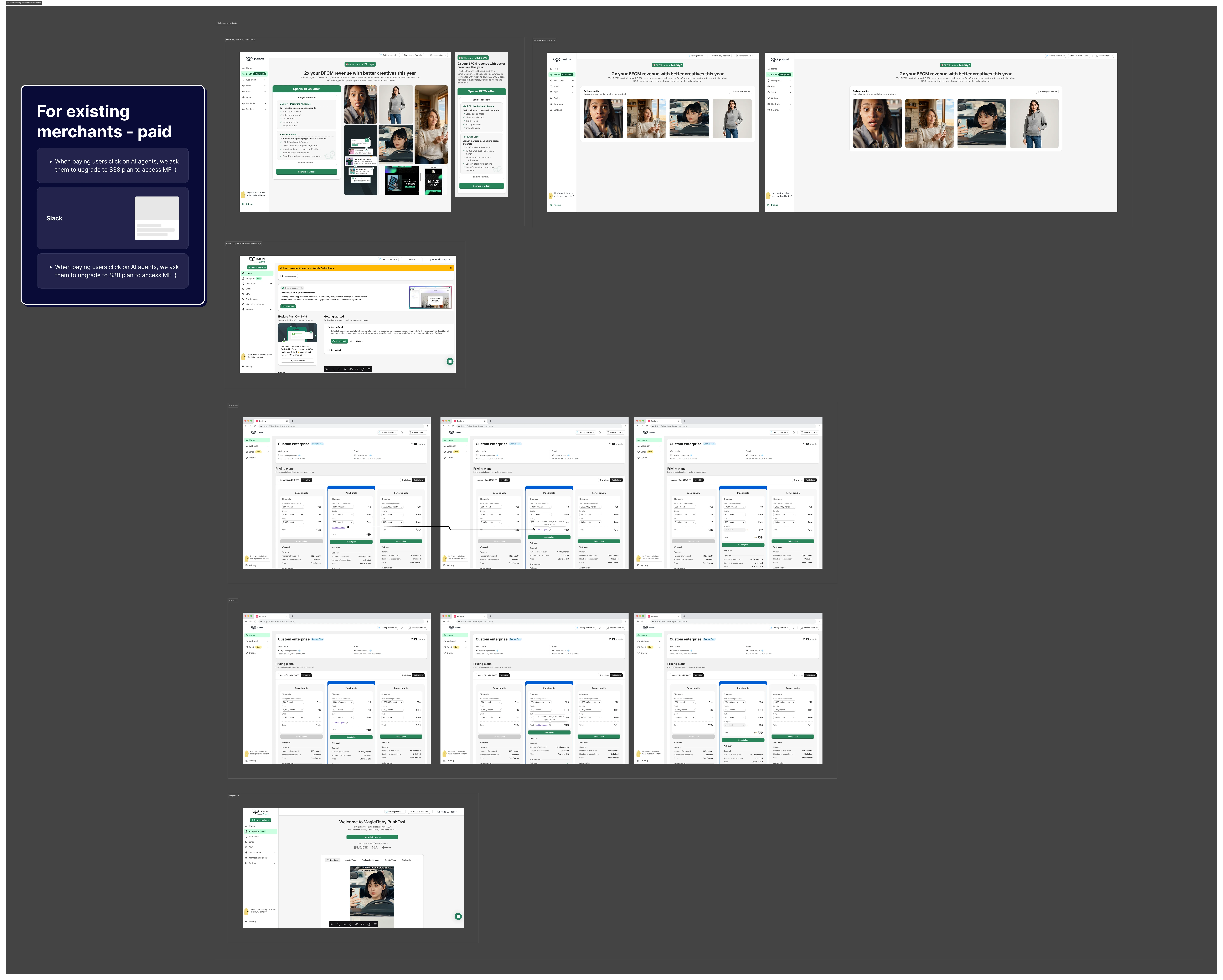 BFCM experience for paying merchants
